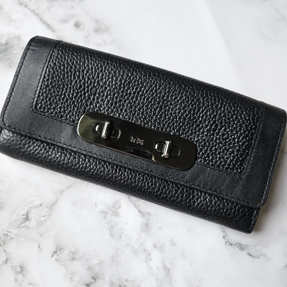 Vintage COACH Black Leather Wallet